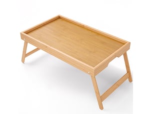 Plateau de petit-déjeuner en bois avec pieds pliants 40x30x19cm
