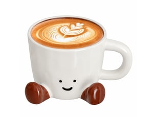 Mug en céramique avec pieds, marron, 300 à 400 ml