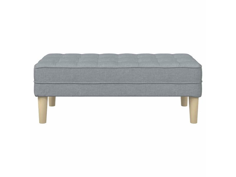 Banc chambre, banc de lit gris clair 113x57x39 cm tissu - Conforama D