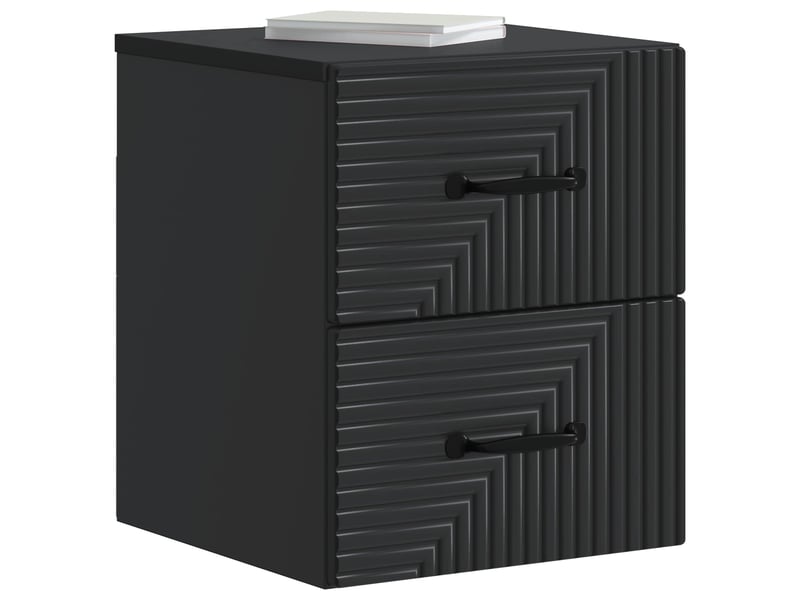  Table de chevet - cabinet de chevet - table de nuit mural avec tiroir noir 34,5 x 33 x 40 cm  - Conforama B