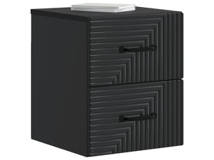 Table de chevet - cabinet de chevet - table de nuit mural avec tiroir noir 34,5 x 33 x 40 cm