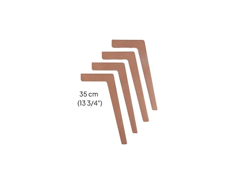  Pieds de table tulla, moka, courts LeMOS - Conforama A