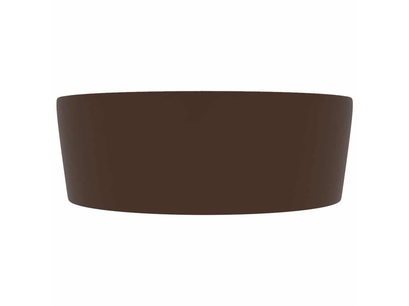  Lavabo de bain, vasque à poser avec trop-plein marron foncé mat 36x13 cm céramique cf65629  - Conforama C