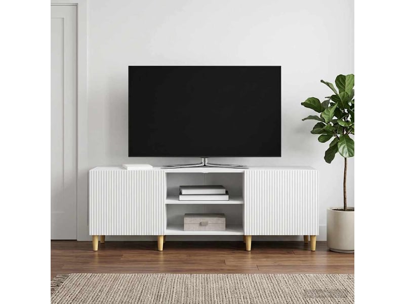  Meuble tv - banc tv - meuble de rangement blanc 150 x 31 x 50 cm bois d'ingénierie  - Conforama B