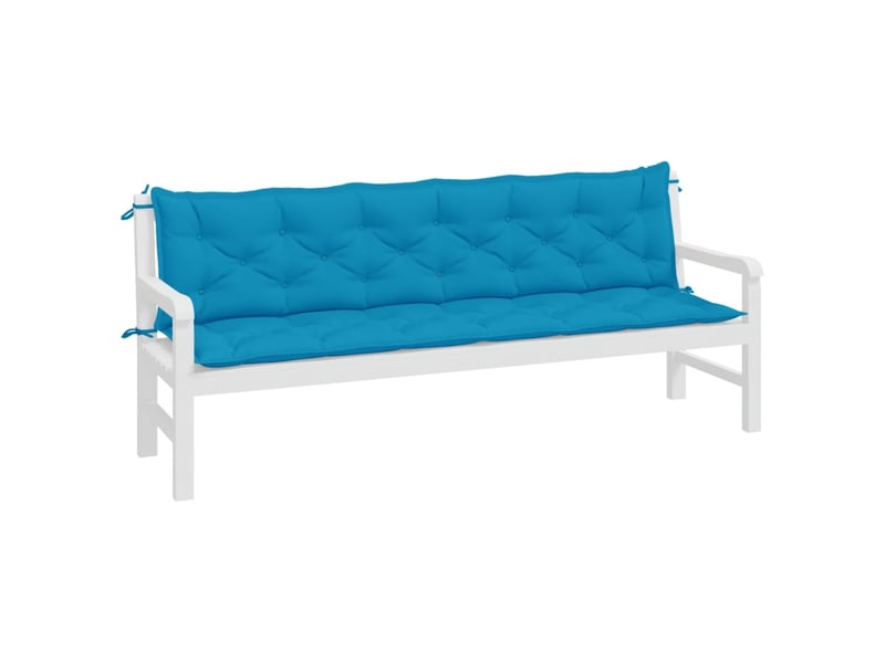  Lot de 2 coussins de banc de jardin, coussins d'assise bleu clair tissu oxford cf58640  - Conforama C