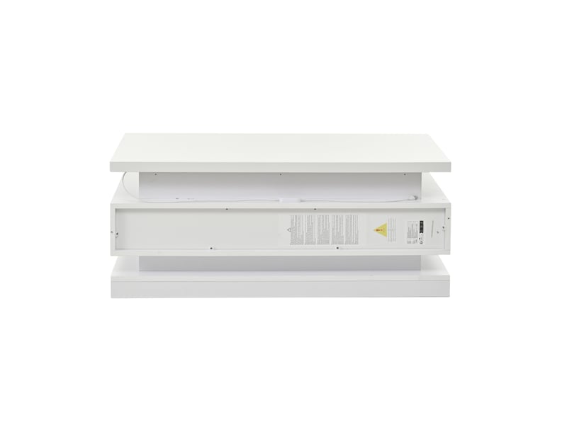  Table basse relevable avec 2 tiroirs, rangement dissimulé, led et port usb pour salon, 100 × 50 × 40 cm  - Conforama E