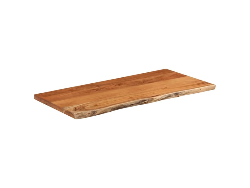  Comptoir de salle de bain, plan de travail 120x60x2,5 cm rectangulaire acacia cf65722  - Conforama C