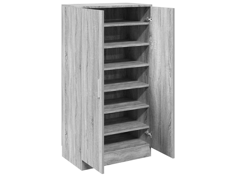  Meuble à chaussure, armoire à chaussures sonoma gris 55x35x108 cm bois d'ingénierie  - Conforama C