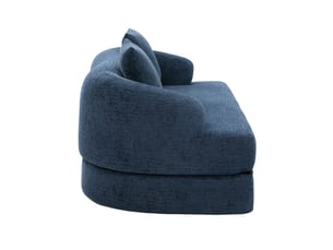 Canapé modulaire 2 pl 157x84x65cm, 2 coussins, mousse à haute densité, prêt à installer, adapté au salon, chenille, bleu marine