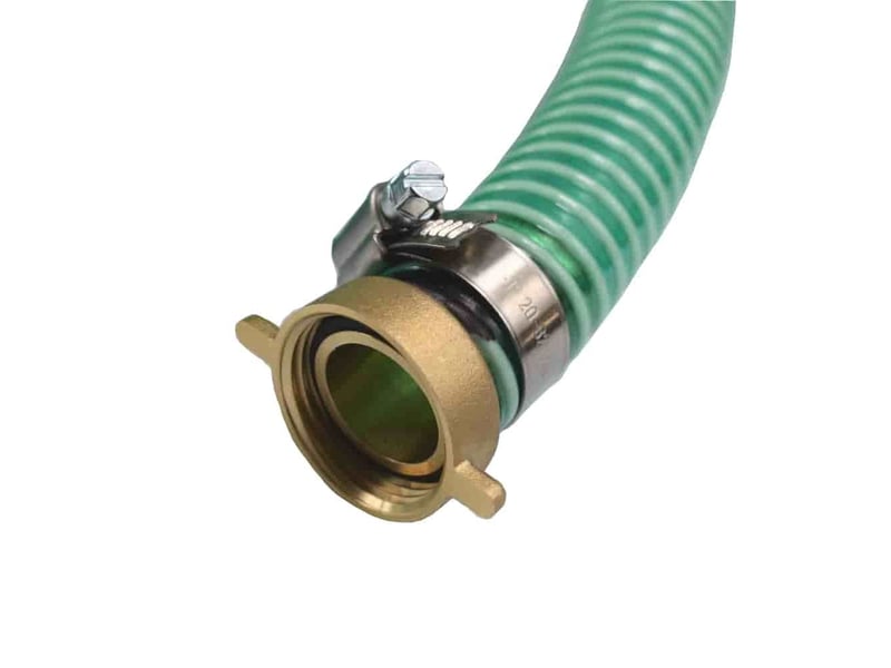  Tuyau d'aspiration 1 pouce 1m inox avec raccords et colliers, résistant aux uv et chlore  - Conforama B