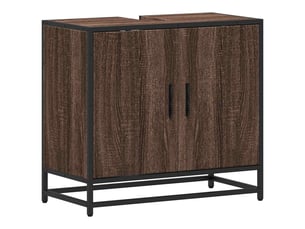 Armoire de lavabo de salle de bain chêne marron 65x33x60 cm