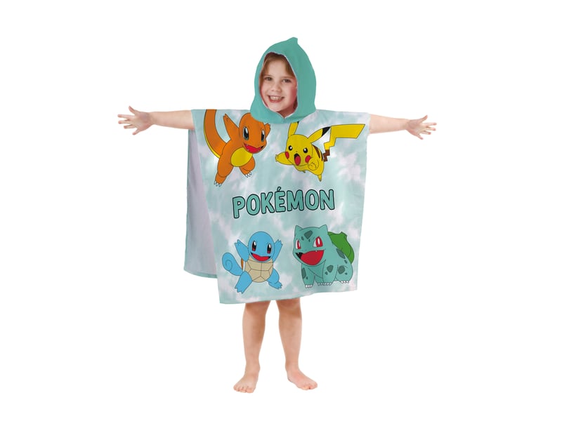  Cape de bain imprimée 100% coton, pokemon green 60x120cm  - Conforama D