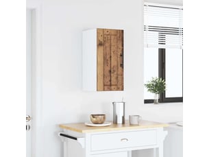 Meuble de rangement, armoire murale de cuisine lucca vieux bois bois ingénierie shl4216