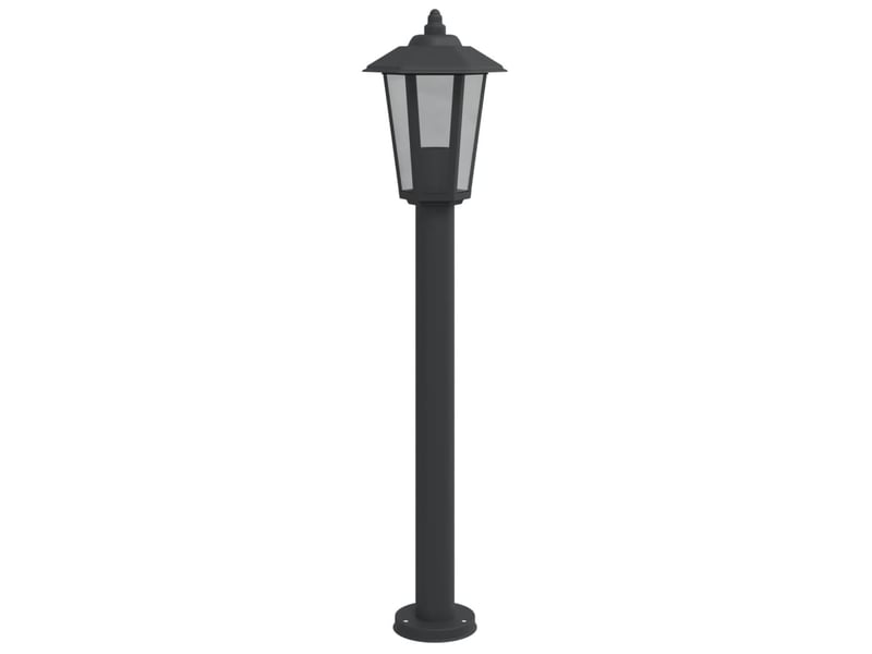  Lampadaires d'extérieur 3 pcs 80 cm acier inoxydable noir 02_0042553  - Conforama D