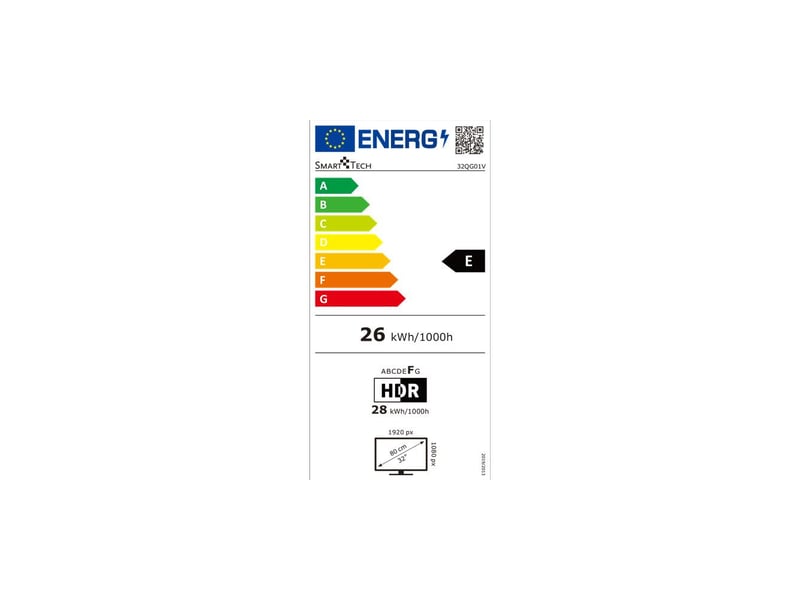 Téléviseur smart tech 32qg01v qled full hd google tv 32 pouces noir 32QG01V - Conforama B