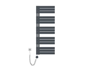 Emke radiateur sèche-serviettes électrique 1320x500 mm, gris anthracite 800w, wifi, modes intelligents, ipx4
