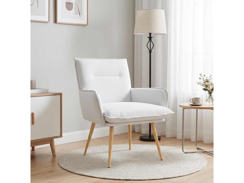 Vidaxl fauteuil blanc tissu - Conforama B