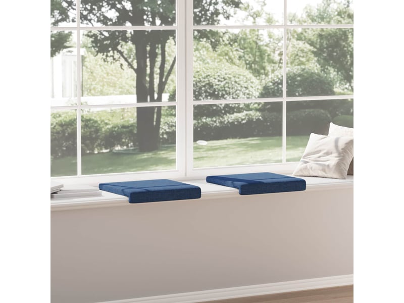Lot de 2 coussins de banc, coussins d'assise, coussins pour chaisecanapé tissu bleu profondeur 35 cm cf52500 - Conforama D