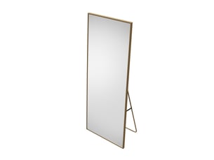 Miroir sur pied - 177 x 77 cm - or - miroir plein pied rectangulaire grand format, cadre minimaliste, design moderne et élégant