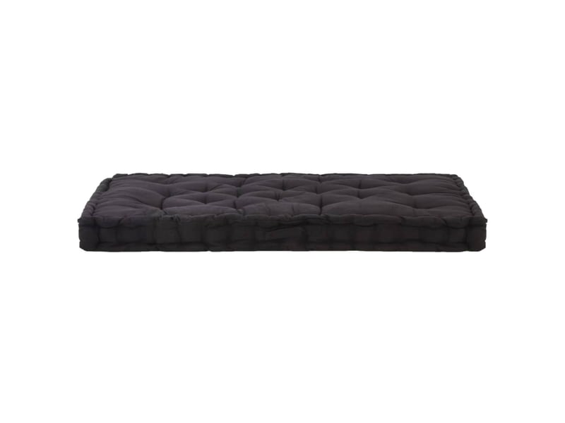  Coussin de canapé palette 100 % coton 120x80x10 cm noir dec021808  - Conforama C
