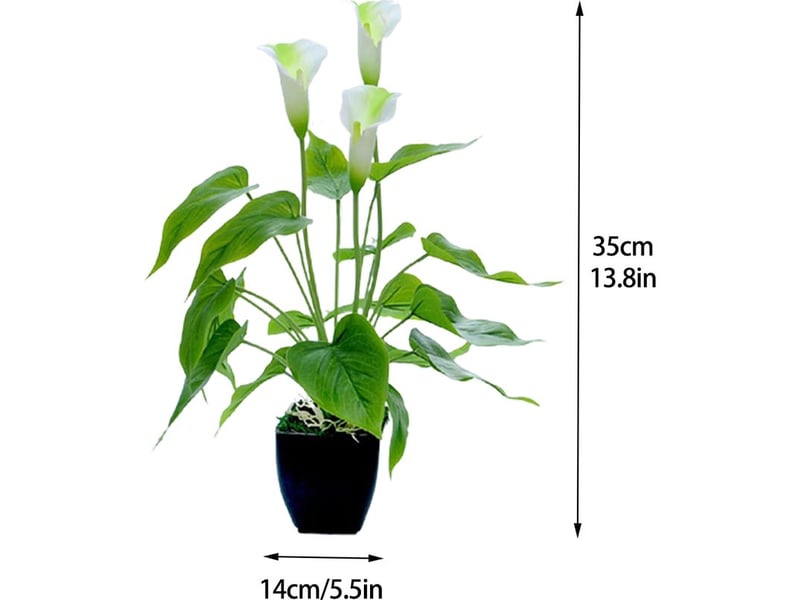  Fleurs artificielles décoratives pour salon, fleurs en plastique, plantes en pot artificielles, ornements, fausses fleurs  - Conforama D