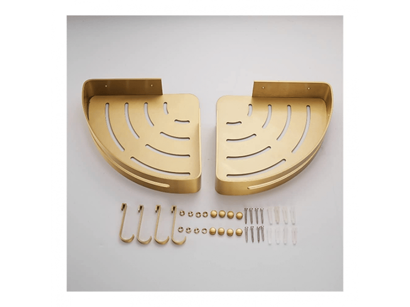  Étagère murale d'angle salle de bain - support shampoing cosmétiques antirouille - design compact et robuste - rangement douche élégant 200pcs  - Conforama E