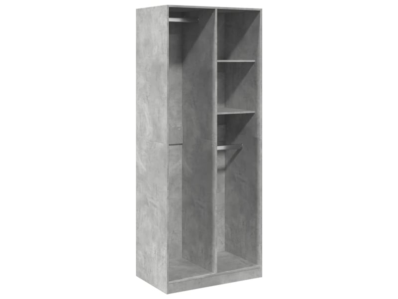  Garde-robe, armoire de rangement gris béton 80x50x200 cm bois d'ingénierie shl48125  - Conforama A