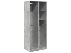 Garde-robe, armoire de rangement gris béton 80x50x200 cm bois d'ingénierie shl48125