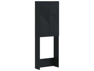 Armoire de toilette, meuble de toilette haarlem noir 66x25.5x190 cm
