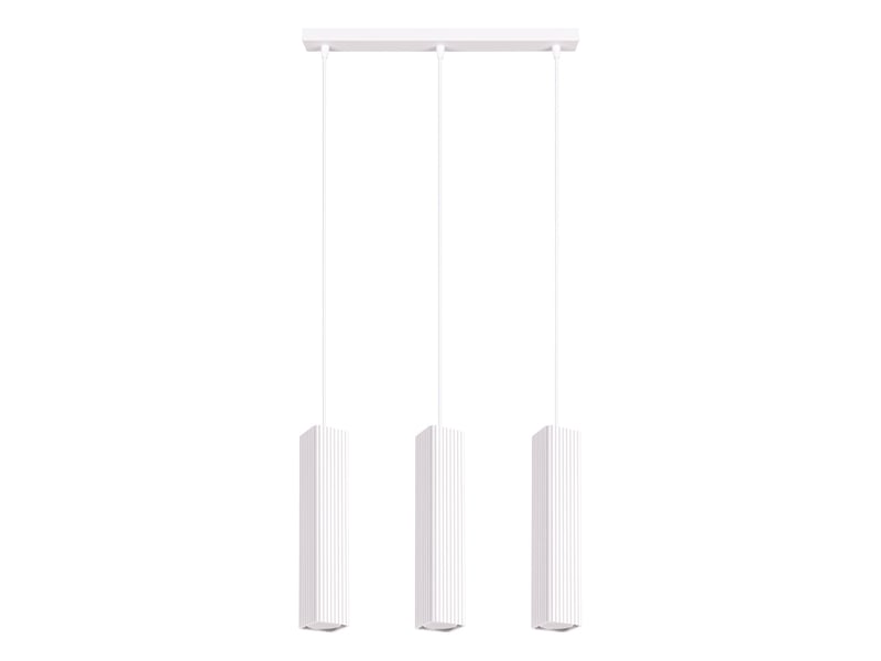  Suspension rayo 3l blanche aluminium moderne 98x45x6cm SL.3142 - Conforama A
