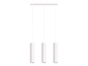 Suspension rayo 3l blanche aluminium moderne 98x45x6cm