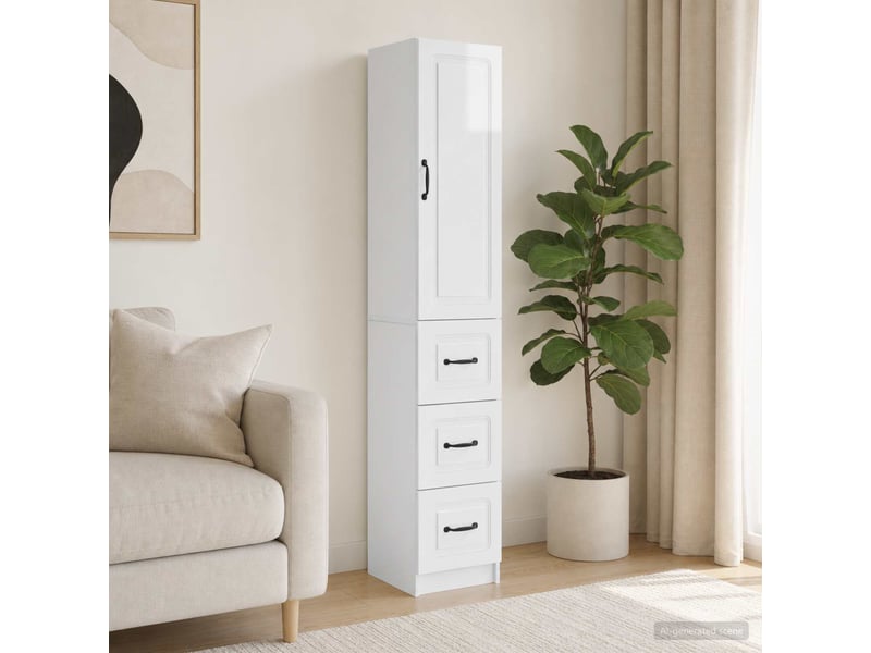 Ensemble de meubles 2 pcs, rangement de salon 33 x 34,5 x 87 cm bois d'ingénierie shl3174  - Conforama B