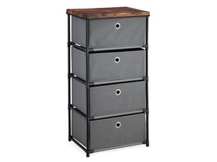 Commode à tiroirs pratique pour salon chambre entrée 105 x 43 x 33 cm design industriel en métal noir 13_0016359