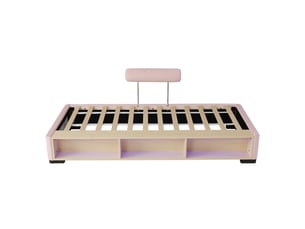 Lit simple 90x200 cm    coloris rose