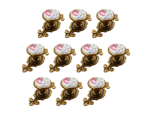 Lot de 10 poignées de porte en céramique européennes, jeu de poignées de meubles de style rétro, adaptées à la décoration de la maison