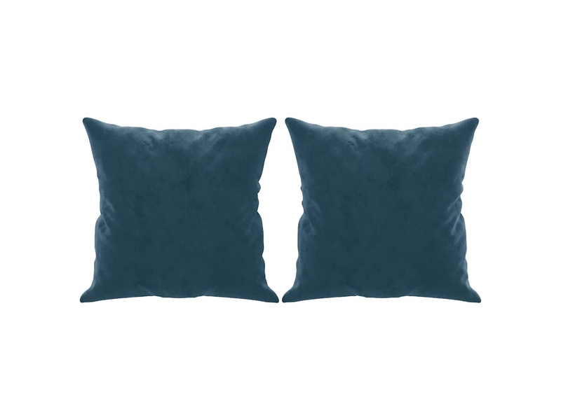  Lot de 2 coussins décoratifs bleu 40x40 cm velours cf60857  - Conforama A