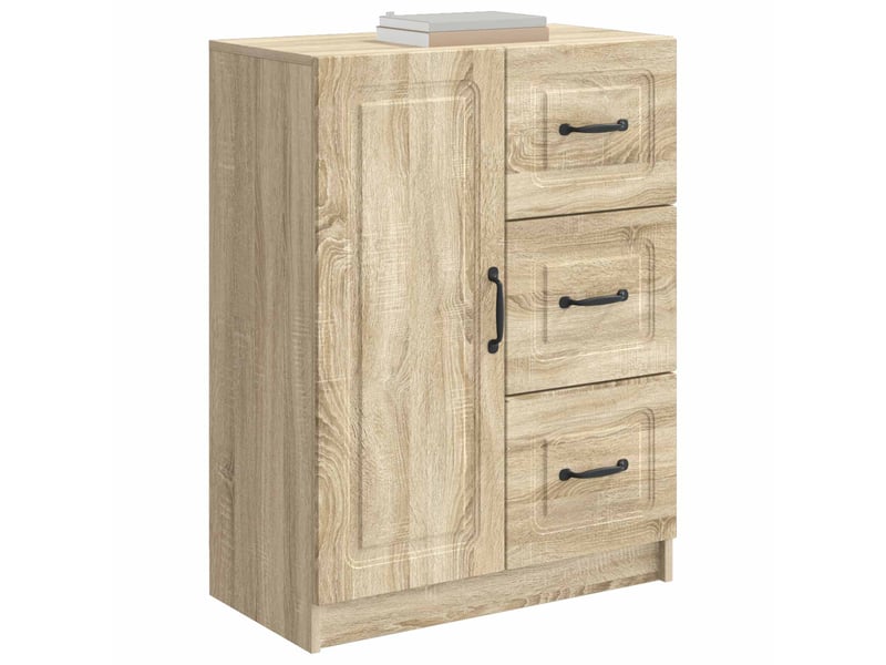  Buffet - bahut - meuble de rangement chêne sonoma 66 x 34,5 x 87 cm bois d'ingénierie  - Conforama C