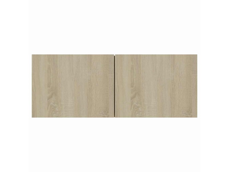  Lot de 3 meuble tv bas salon chêne sonoma bois d'ingénierie  - Conforama D
