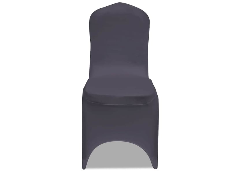  Housse de chaise extensible 4 pcs anthracite cf32381  - Conforama C