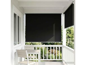 Store enrouleur, store roulant extérieur protection uv noir 100 x 230 cm (l x h) cf47514