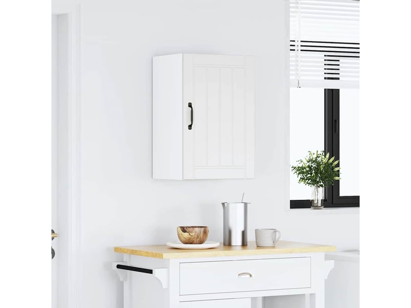  Meuble de rangement, armoire murale de cuisine lucca blanc bois d'ingénierie shl2353  - Conforama C