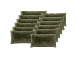 Lot de 12 coussins avec oreiller, coussins décoratifs heerlen vert fleece pv cf50151