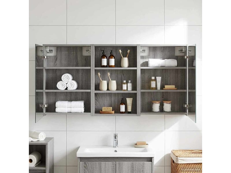  Ensemble de meubles de salle de bain 3 pcs 126x16x62.5 cm shl4858  - Conforama B