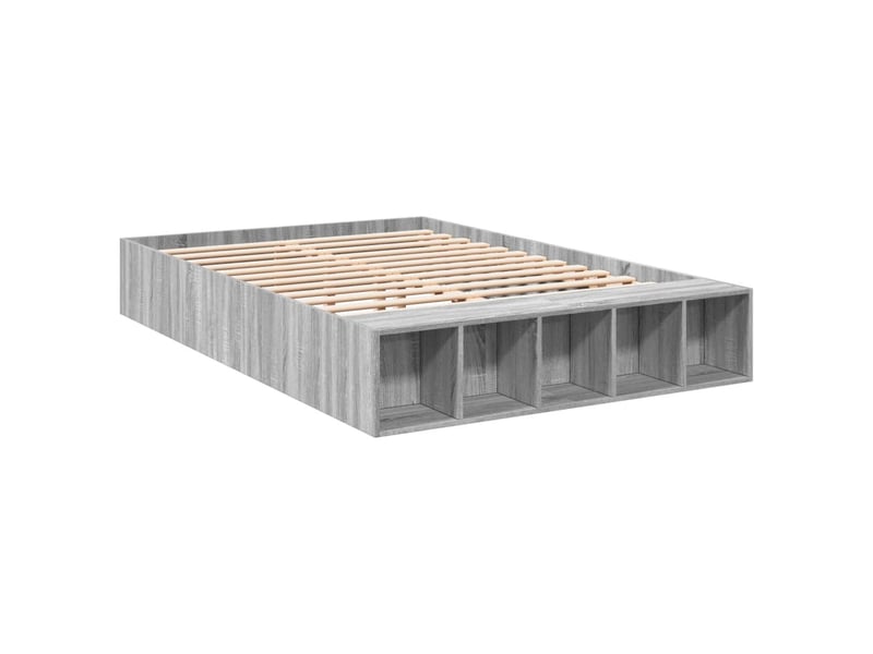  Lit double- lit adulte -  cadre de lit sans matelas sonoma gris 120x200 cm  - Conforama B