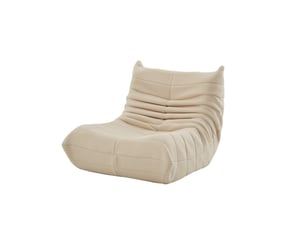 Fauteuil de sol avec dossier xxl beige evryae