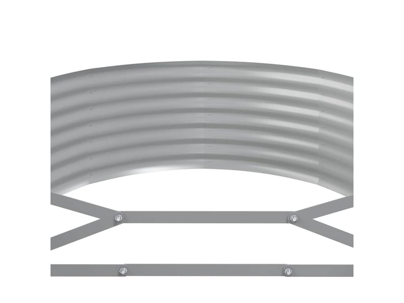  Jardinière - lit surélevé de jardin acier galvanisé 396x100x36cm gris  - Conforama E