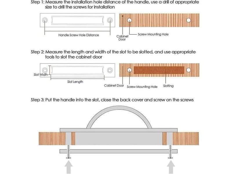 Poignée de porte battante tatami (argent) poignées cachées pratiques pommier encastré en alliage de zinc.  - Conforama B