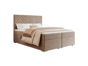 Lit coffre 160x200 cm <strong>IDOHOME</strong>  <strong>NEREA</strong> coloris marron