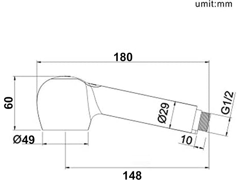  Pommeau de douche de rechange pour robinet de cuisine, 2 têtes de pulvérisation, chrome  - Conforama C