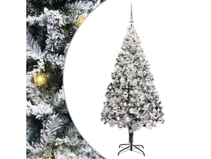 Sapin de noël - arbre de noël artificiel blanc 180 cm pvc, acier et plastique